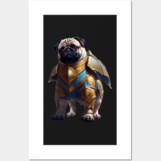 Mighty Pug in Heavy Mythical Armor Posters and Art